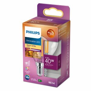 Philips WarmGlow E14 Kogellamp 3.4W Warmwit Dimbaar-0