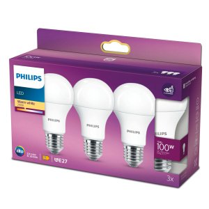 3x Philips E27 Peerlamp 13W Warmwit-0