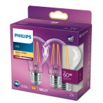 2x Philips E27 Peerlamp 7W Warm Wit-0