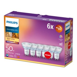 6x Philips WarmGlow GU10 spot 3.8W Warm Wit 36° Dimbaar-0