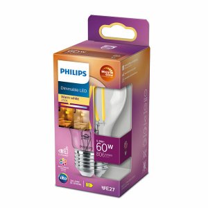 Philips WarmGlow E27 Peerlamp 7W Warmwit Dimbaar-0