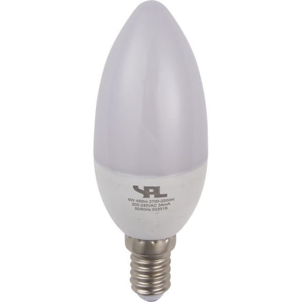 SPL E14 kaarslamp 6W Aanpasbaar opaal Dimbaar-0
