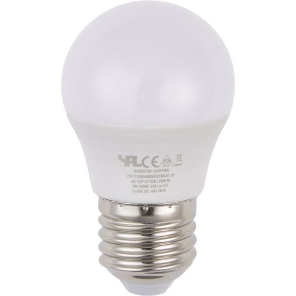 SPL E27 kogellamp 3W Warmwit opaal 12-60V DC-0
