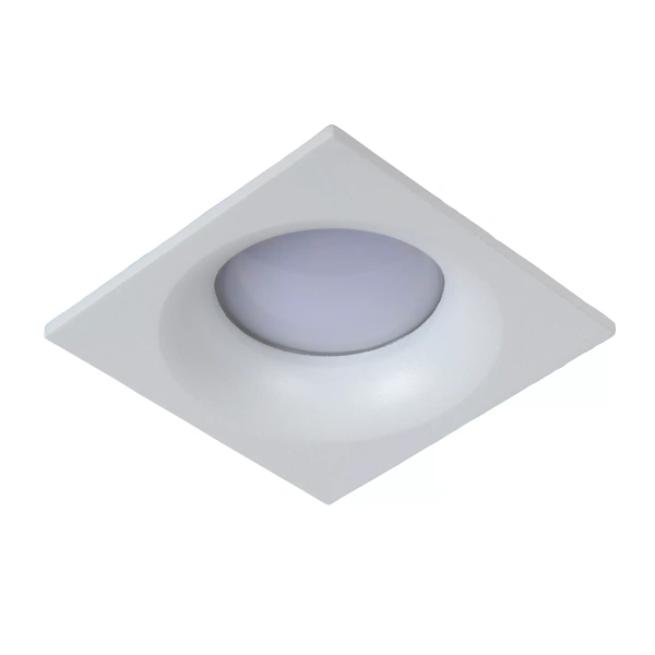 Witte vierkante inbouwspot Lucide Ziva met GU10 fitting