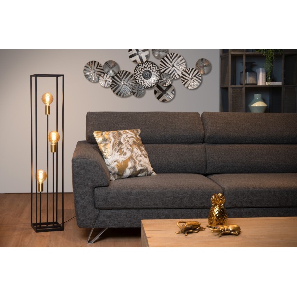 Lucide Ruben Vloerlamp 3xE27 Zwart-20240