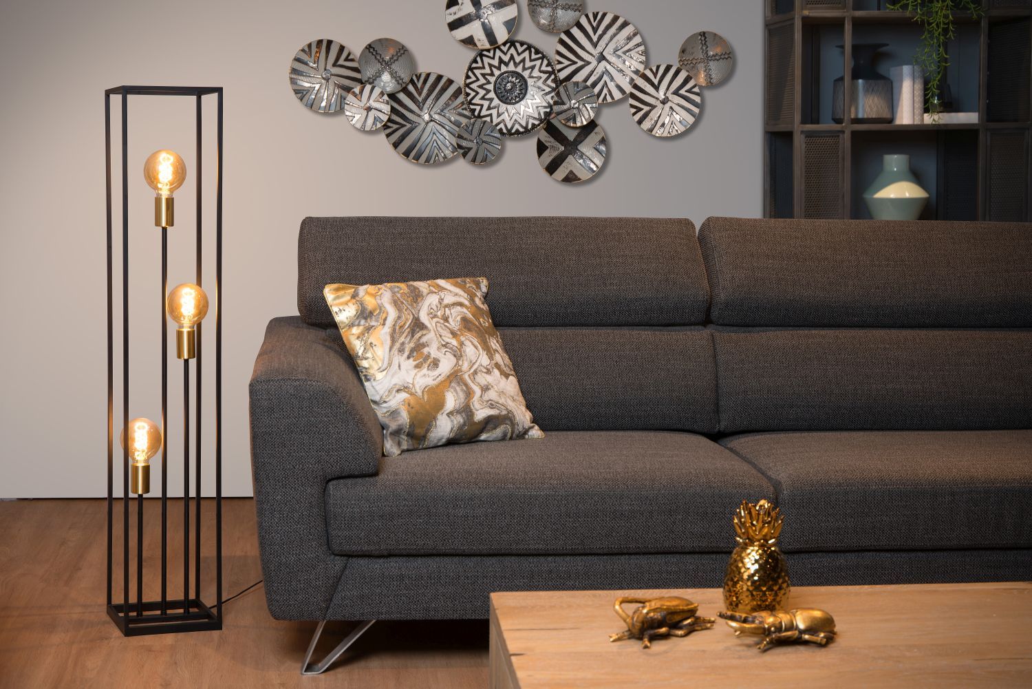 Lucide Ruben Vloerlamp 3xE27 Zwart-20240 Lucide Ruben Vloerlamp 3xE27 Zwart-20240