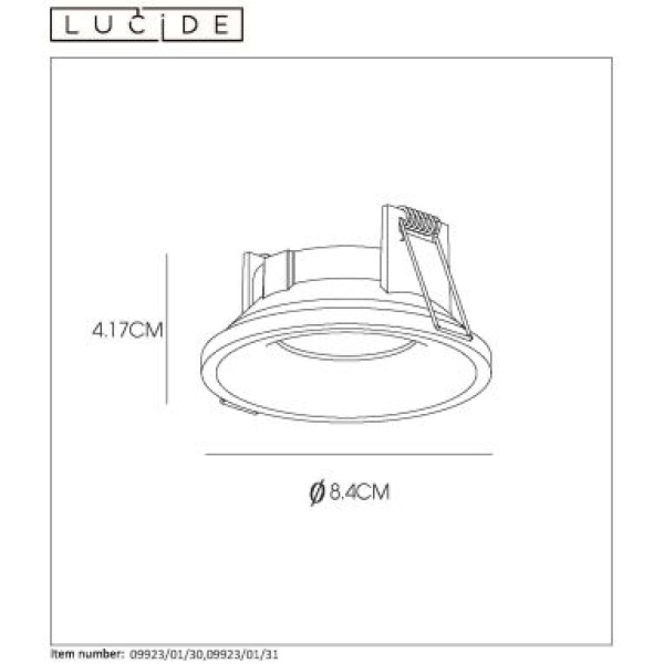Lucide Ziva Inbouwspot Badkamer Wit-20252