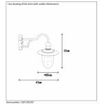 Lucide Aruba Wandlamp Buiten E27 Roest-20264