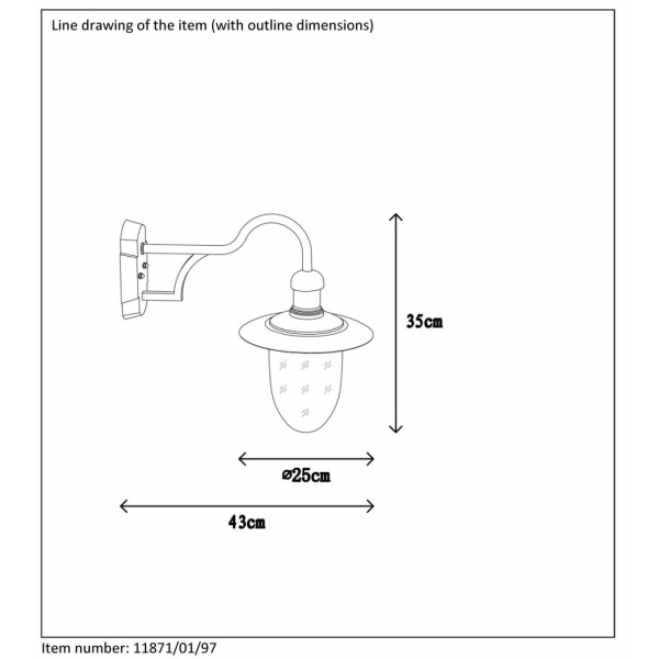 Lucide Aruba Wandlamp Buiten E27 Roest-20264 Lucide Aruba Wandlamp Buiten E27 Roest-20264