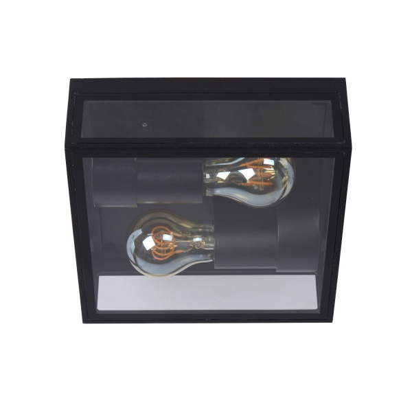Lucide Dukan Plafondlamp 2xE27 Zwart-20286