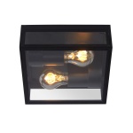 Lucide Dukan Plafondlamp 2xE27 Zwart-0