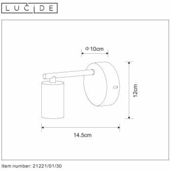 Lucide Leanne Wandlamp E27 Zwart-20292