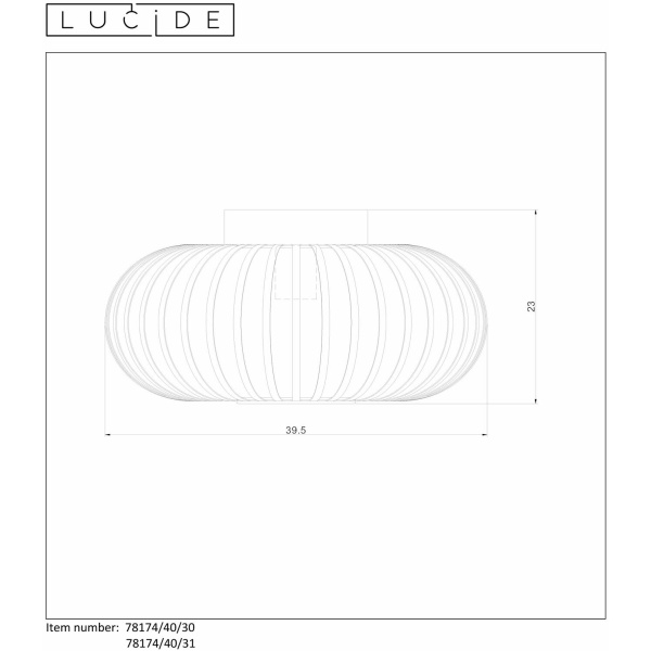Lucide MANUELA Plafondlamp E27 Zwart-20366
