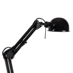Zwarte metalen bureaulamp met verstelbare arm en E14 fitting