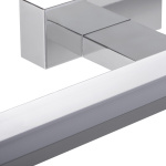Wandlamp wit koelwit licht met glanzende metalen afwerking