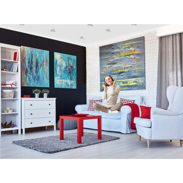 Sfeerbeeld van Kanlux mini Gord in een wit plafond