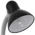 Zwarte en witte bureaulamp met flexibele arm en E27 fitting