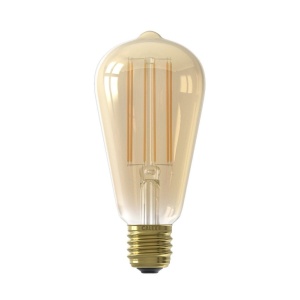 Calex E27 ST64 Led 4,5W Flame schemersensor-0