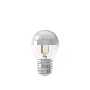 Calex E27 Kopspiegel Kogellamp Zilver 3.5W Warmwit Dimbaar-0