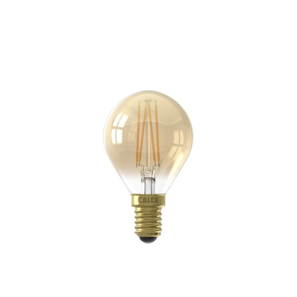 Calex E14 Kogellamp 3.5W Flame Gold Dimbaar-0