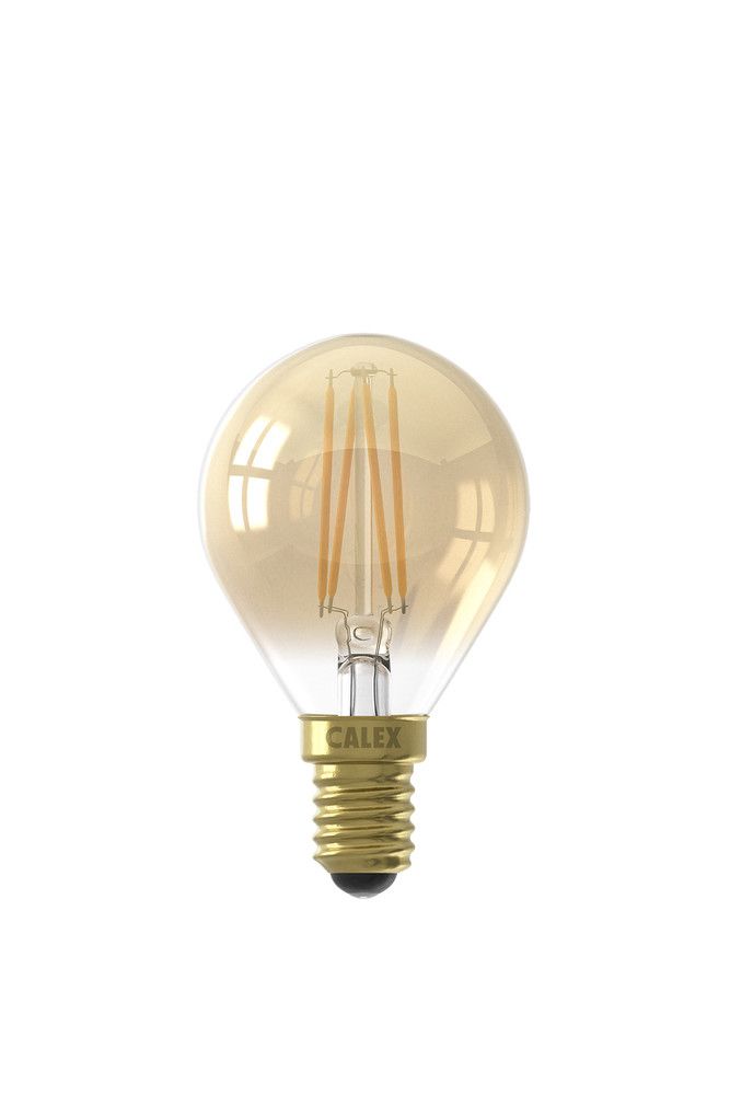Calex E14 Kogellamp 3.5W Flame Gold Dimbaar-0 Calex E14 Kogellamp 3.5W Flame Gold Dimbaar-0