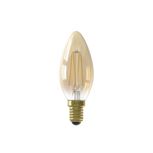 Calex E14 Kaarslamp 3.5W Flame Gold Dimbaar
