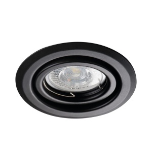 Kanlux ALOR Inbouwspot Rond Zwart Kantelbaar-0