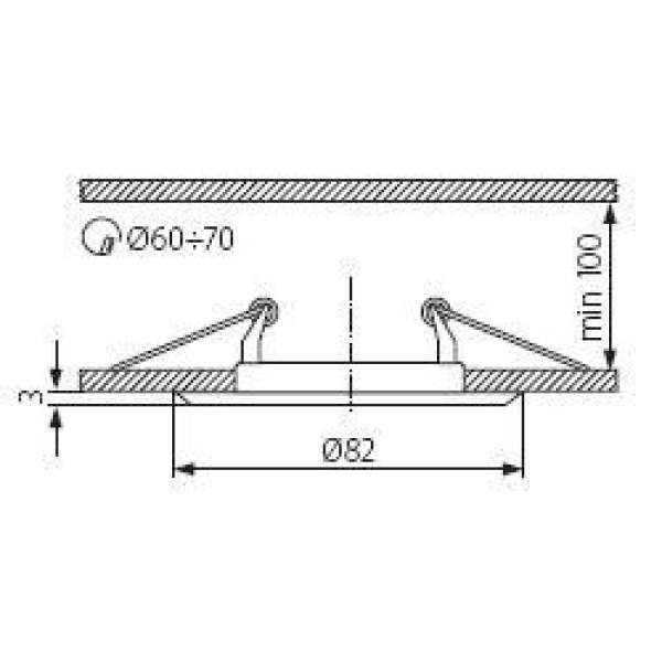 Kanlux ARGUS Inbouwspot Rond Grijs-23003