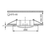Kanlux LUTO inbouwspot Rond Chroom Kantelbaar-23137