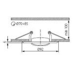 Kanlux HORN Inbouwspot Rond Zilver Geborsteld Kantelbaar-23075