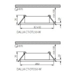 Kanlux DALLA inbouwspot vierkant wit-23157
