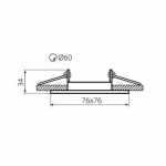 Kanlux ALOR Inbouwspot Vierkant Zwart Kantelbaar-22958