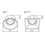 Kanlux IVRI inbouwspot rond wit-23180