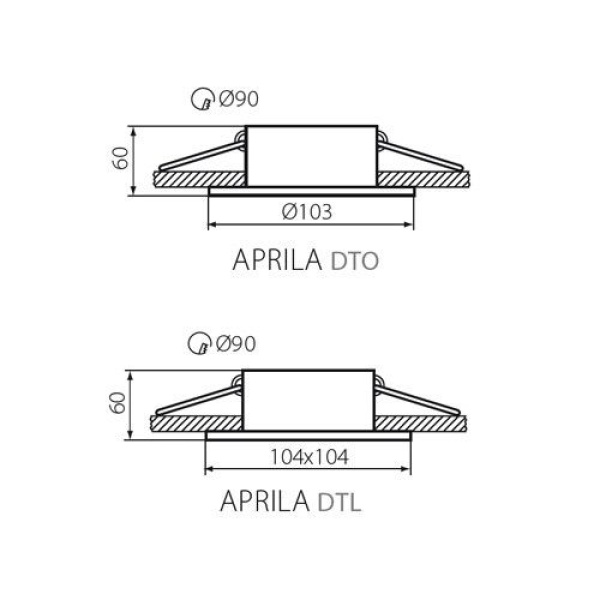 Kanlux APRILA inbouwspot rond wit-22974