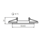 Kanlux NESTA inbouwspot vierkant zwart-23200