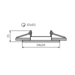 Kanlux ALREN Inbouwspot Vierkant Zwart-22964