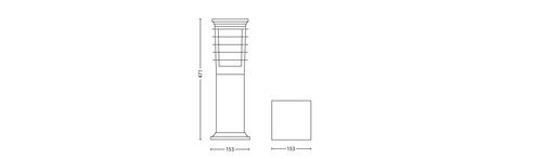 Philips MyGarden Patio Tuinsokkel Zwart-22411 Philips MyGarden Patio Tuinsokkel Zwart-22411