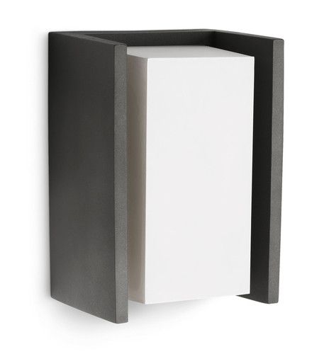 Philips Ecomoods Bridge Wandlamp 1x42W Zwart-0 Philips Ecomoods Bridge Wandlamp 1x42W Zwart-0