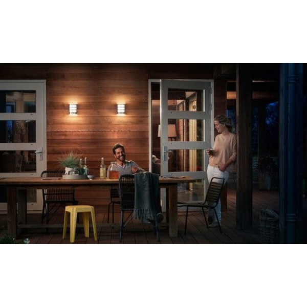 Philips MyGarden Python Wandlamp 1x6W Chroom Incl. bewegingsensor-22917