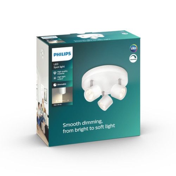 Philips MyLiving Star 3x4.5 W Wit-22254