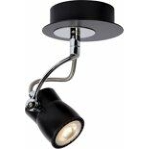Lucide SAMBA - Plafondspot - Ø 10 cm - LED Dimb. - GU10 - 1x4,5W 3000K - Zwart