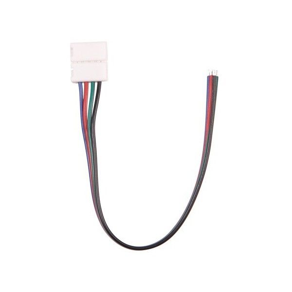 RGB LED strip connector 12mm met draad RGB LED strip connector 12mm met draad