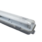 LED TL armatuur T8 60cm grijs kunststof met transparante kap