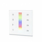 Sunricher RGBW controller Wandpaneel 230VAC 4-zones/Backlight SR-2830RGB-WHITE-230V MEGASALE