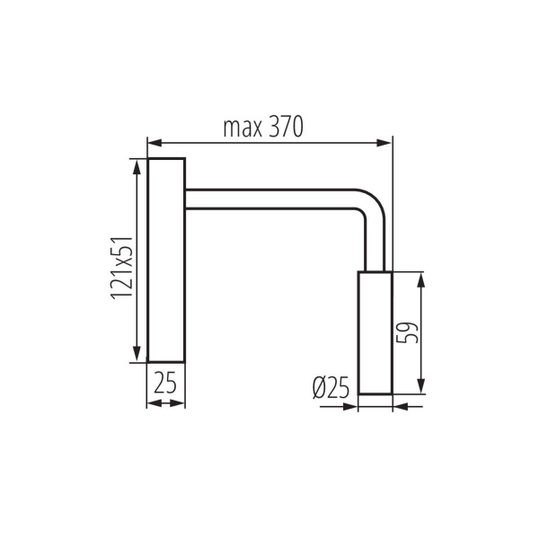 Kanlux Tonil warmwit 3000K zwart Bedlamp/leeslamp-25989
