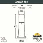 Fumagalli Amelia 400 Tuinsokkel Zwart E27 6W Warmwit-26239