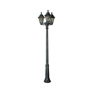 Fumagalli Rut Ricu Bisso lantaarnpaal Zwart 3xE27 6W Warmwit-0