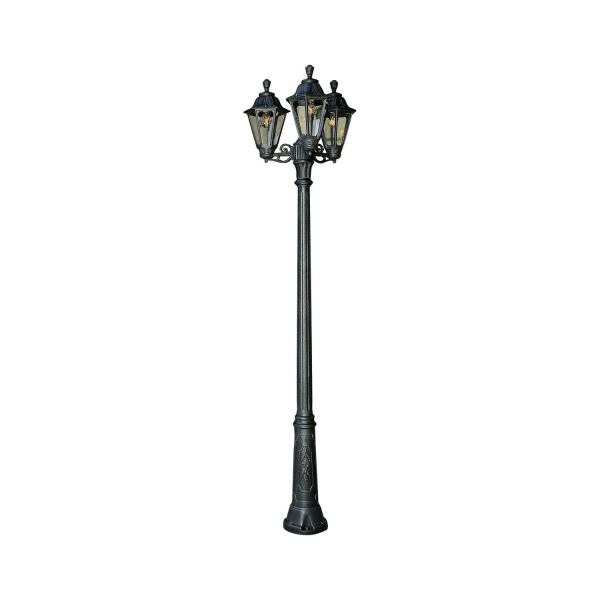 Fumagalli Rut Ricu Bisso lantaarnpaal Zwart 3xE27 6W Warmwit-0