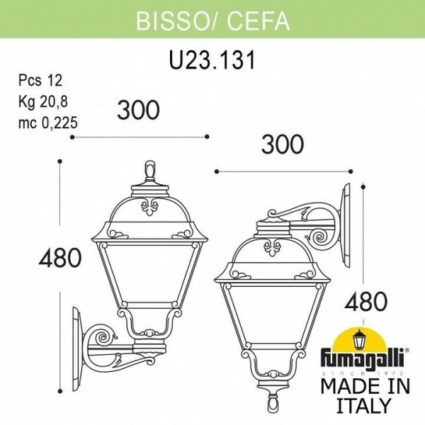 Fumagalli CEFA BISSO Wandlamp Zwart Opaal-26299 Fumagalli CEFA BISSO Wandlamp Zwart Opaal-26299