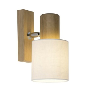 Brilliant TIPI Wandlamp 1x60W Wit,Eiken 71210/35